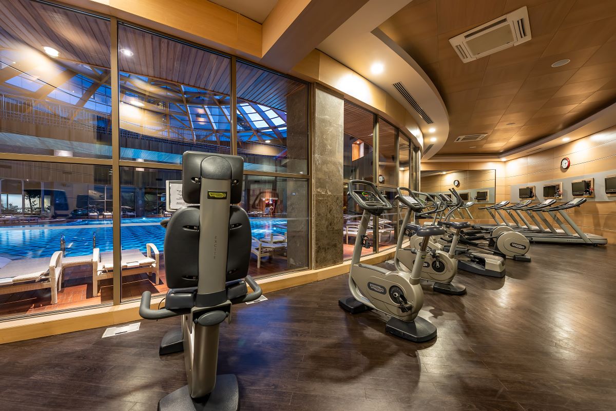 Gym in hotel at Cornelia Diamond Resort in Belek