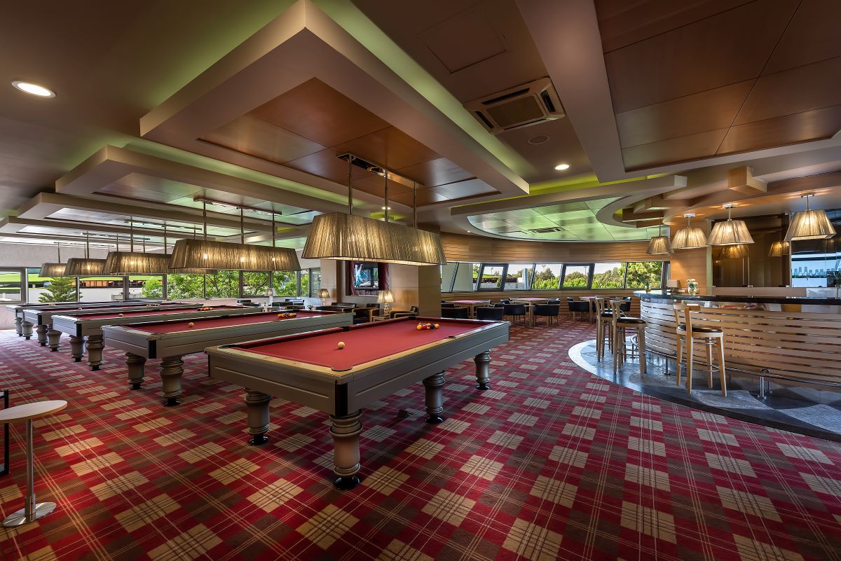 Snooker table in bar at Cornelia Diamond Resort