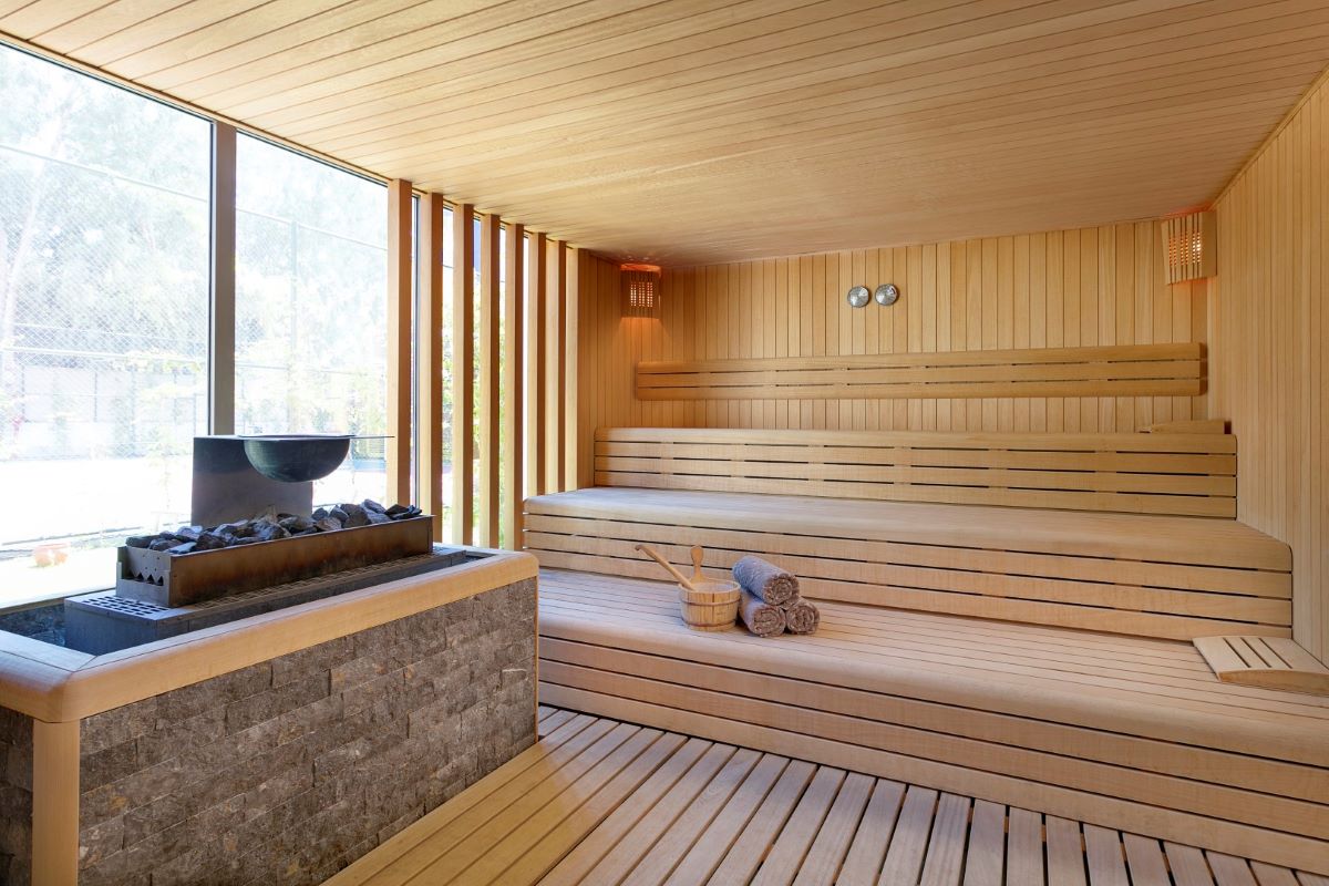 Sauna in the spa at Cullinan Belek Resort in Turkey