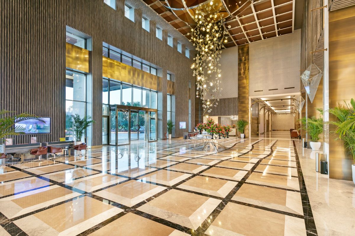 Entrance hall at Cullinan Belek Resort in Turkey