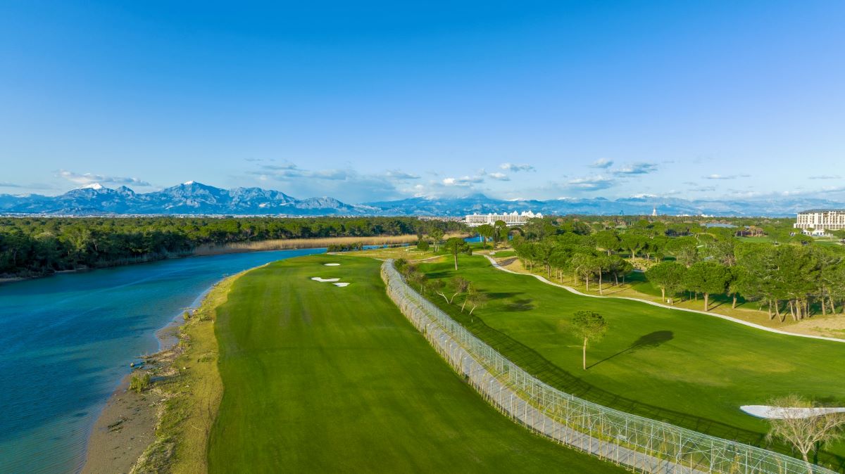 Fairway running by the river at Cullinan Belek Resort