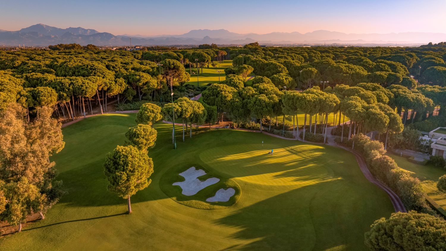 Bunker protecting the fairway at Carya Golf Club in Turkey