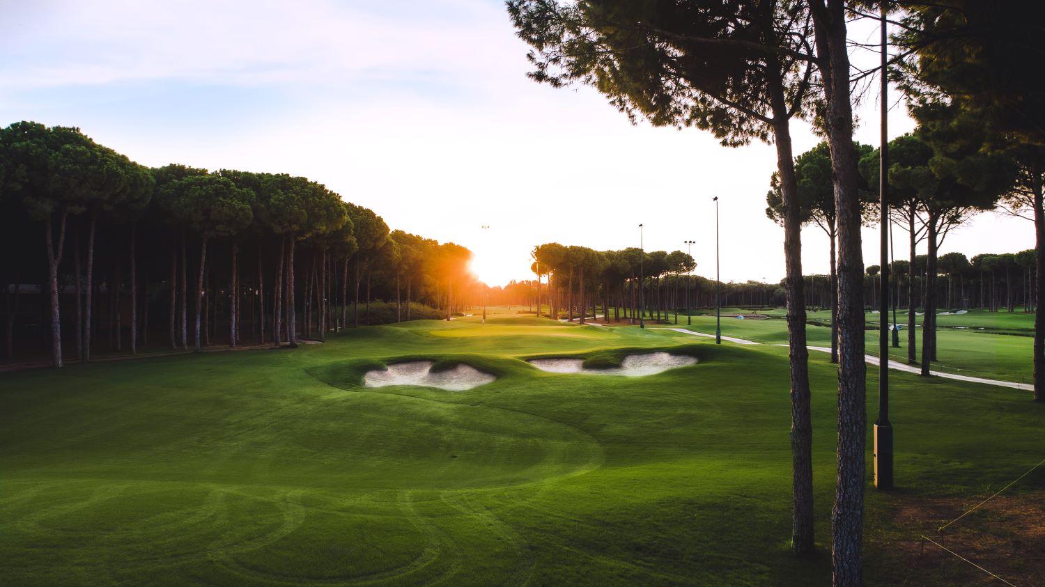 Sunlight through the clouds at Carya Golf Club