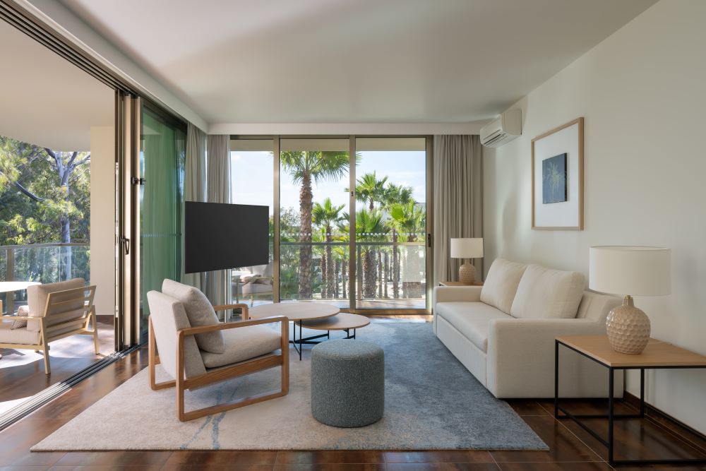 Living area in room at Marriott Residences Salgados Resort