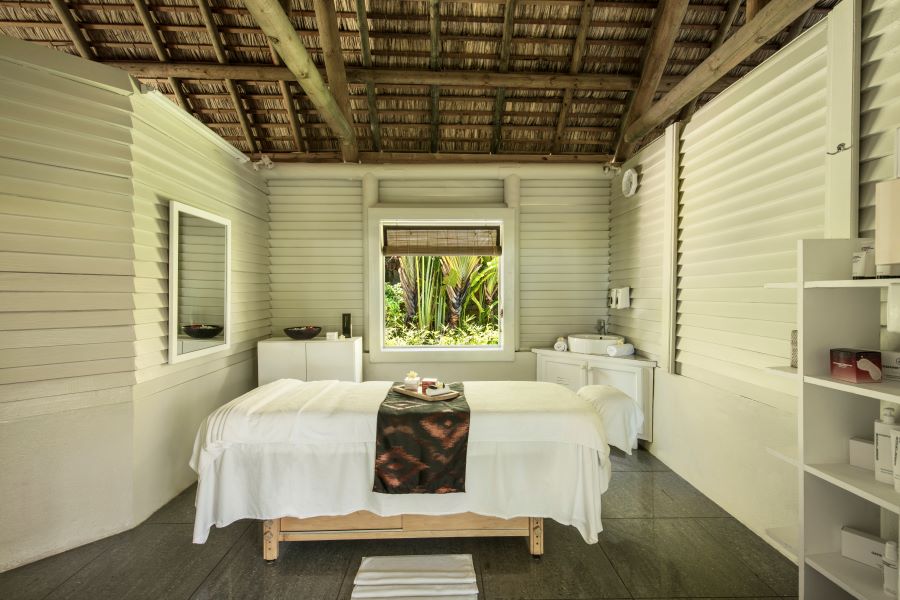 Spa treatment table at Ambre Mauritius resort