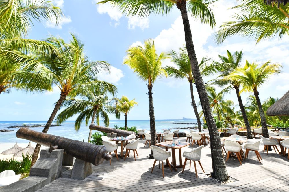 Cannon overlooking the beach at Canonnier Beachcomber Golf Resort & Spa