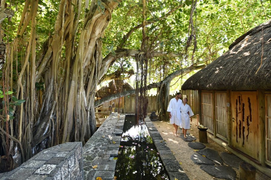 Two guests enjoying spa at Canonnier Beachcomber Golf Resort & Spa