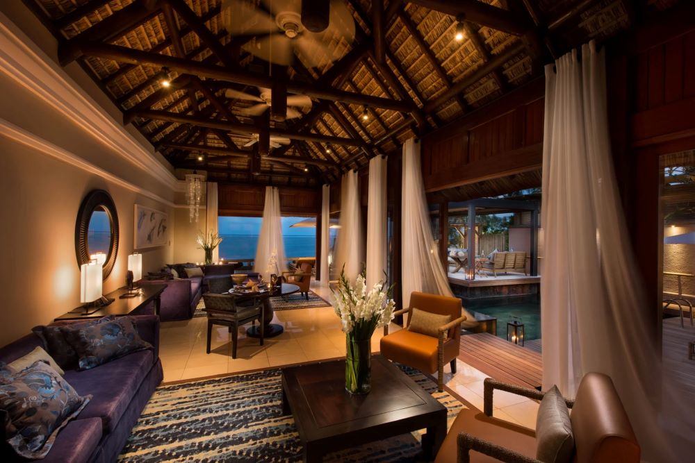 Lounge area at Constance Belle Mare Plage Hotel Mauritius