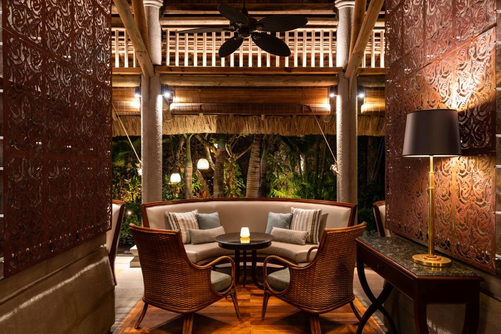 Seating area in bar at Constance Prince Maurice