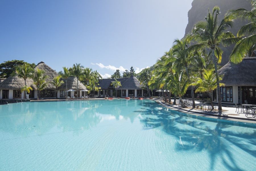 Large swimming pool at Dinarobin Beachcomber Golf Resort & Spa