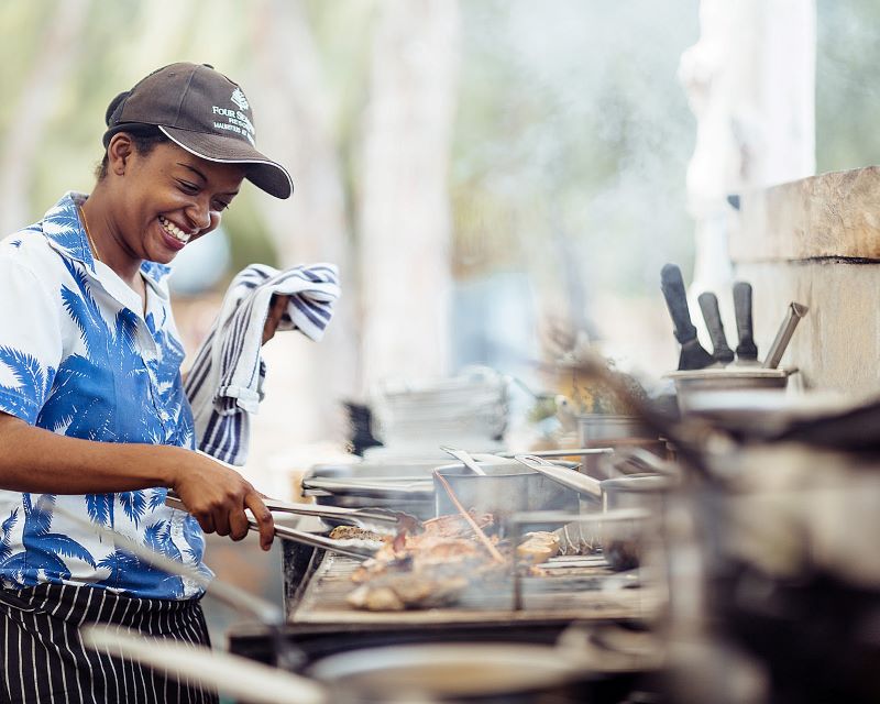 Open kitchen at Four Seasons Resort Mauritius at Anahita