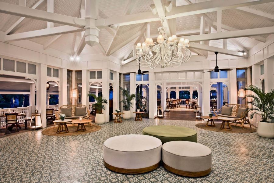 Stools to sit on in Heritage Le Telfair Golf & Wellness Resort in Mauritius