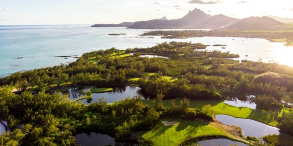 Overview of Ile aux Cerfs Golf Club, just off Mauritius