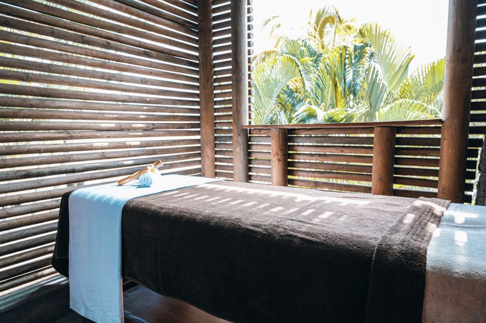 Spa treatment table at Tamarina Golf & Spa Boutique Hotel