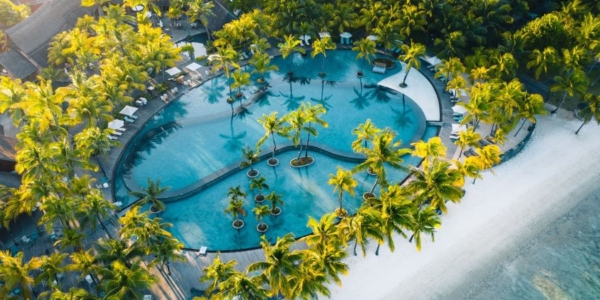 Trou aux Biches Beachcomber Golf Resort & Spa from the air in Mauritius