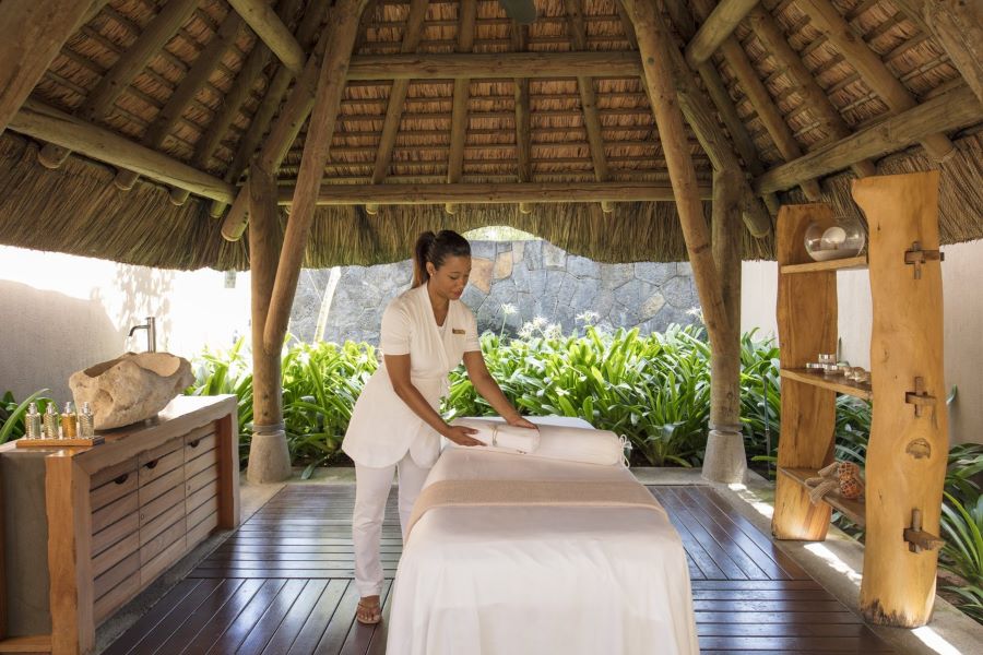 Spa treatment table at Trou aux Biches Beachcomber Golf Resort & Spa