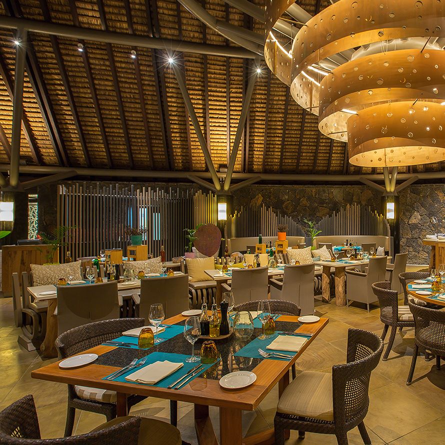 Wooden restaurant at Anahita Golf And Spa Resort