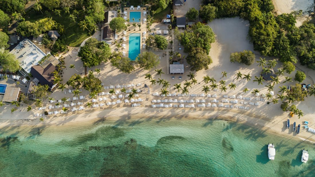 View from the beach of Casa de Campo Resort & Villas