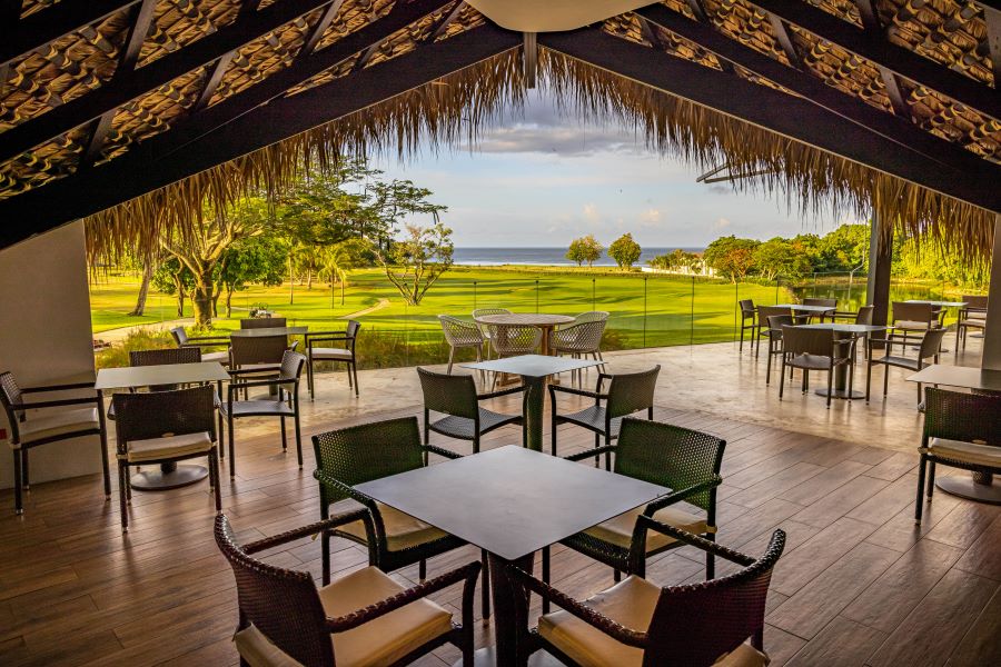 Breakfast room view of the golf course at Casa de Campo Resort & Villas