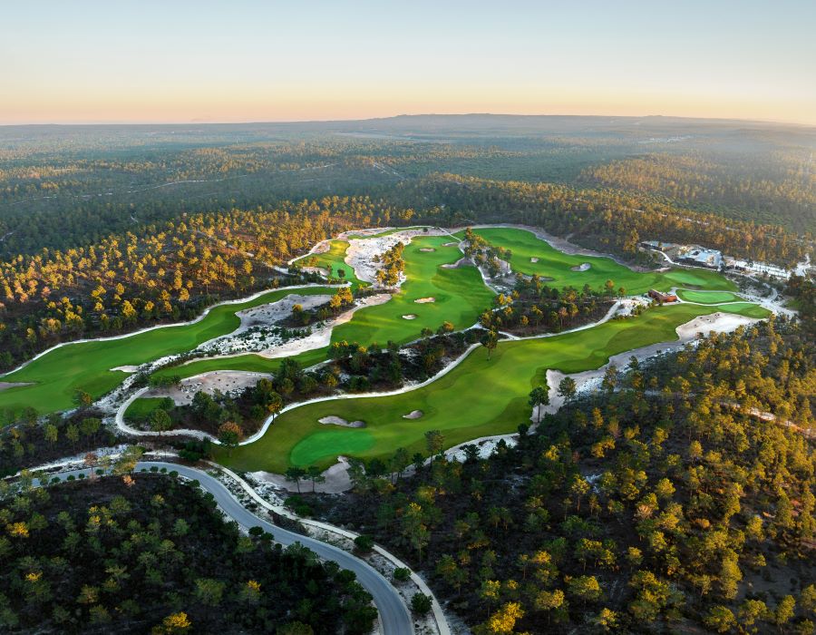 View of multiple holes at Dunas Comporta Golf Course