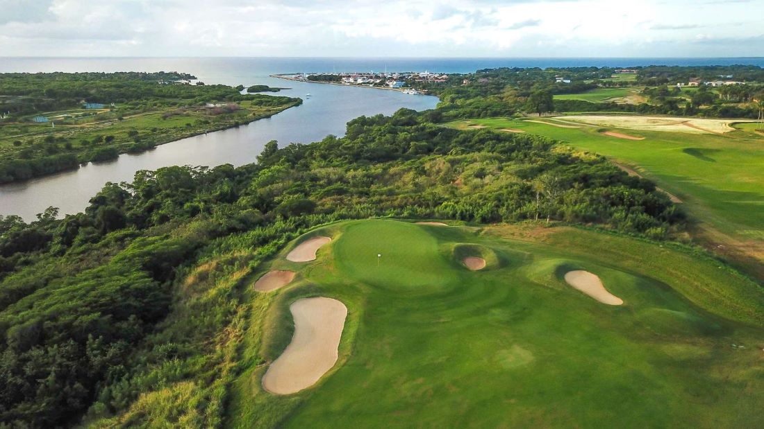 Dye Fore golf course with views of the river connecting to the sea