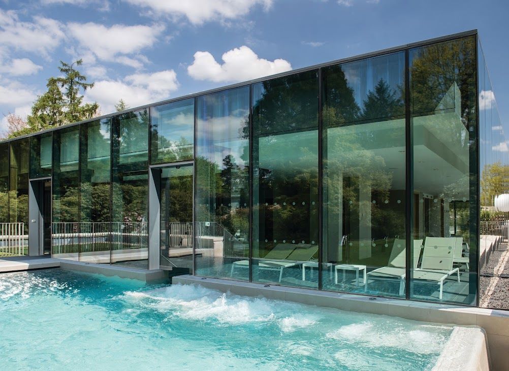 Outdoor swimming pool in the Spa at Rudding Park