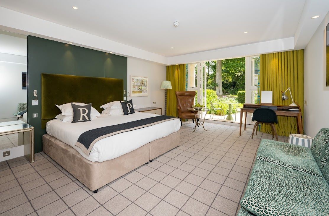 Upgraded room with tiled floor at Rudding Park in Yorkshire