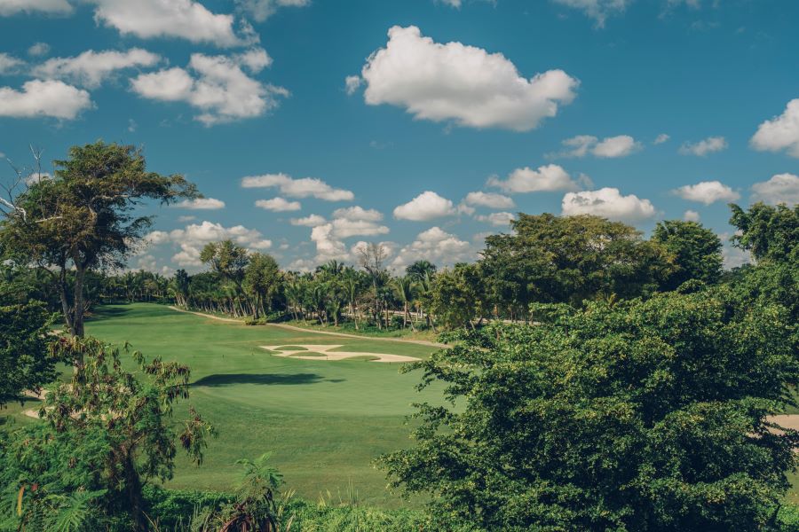 White clouds over the course at Iberostar Bavaro Golf Club