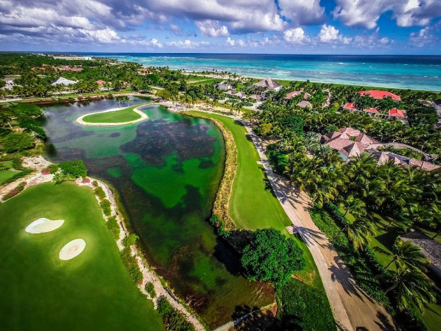 Large lake in the centre of La Cana Golf Course