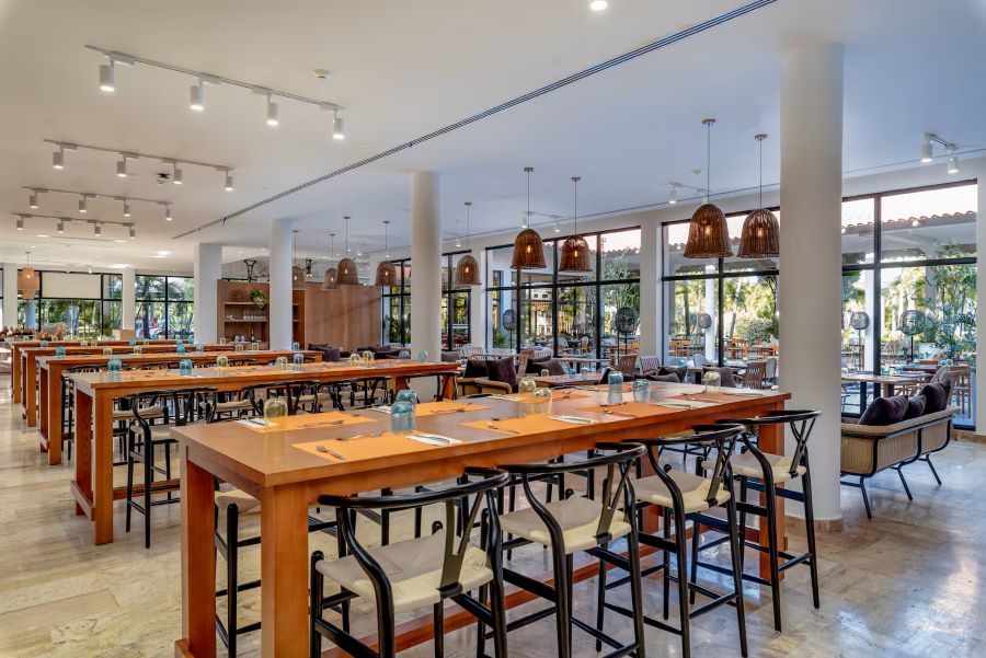 Stools in the restaurant at Melia Caribe Beach Resort