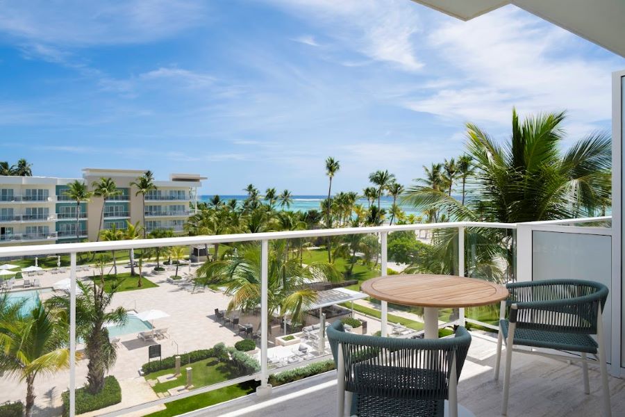 Balcony with view of the resort and swimming pool at The Westin Puntacana Resort & Club