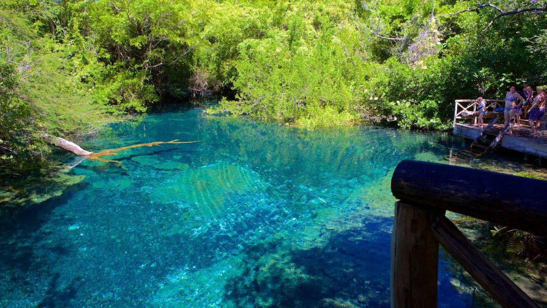 Turquoise water in blue lagoon at The Westin Puntacana Resort & Club