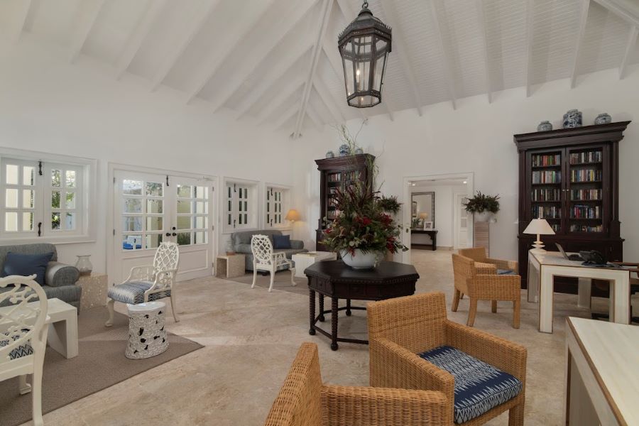 Large lobby area with seating in Tortuga Bay Hotel at Puntacana Resort & Club